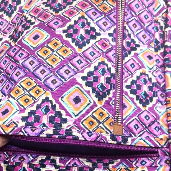 Vera Bradley Purple Patterned Women's Backpack - Picture 7 of 10